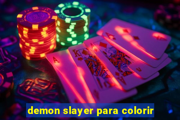 demon slayer para colorir